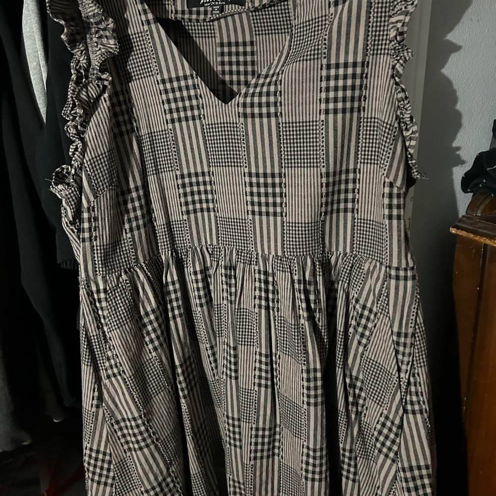 Disturbia Black and White Plaid womens  Dress